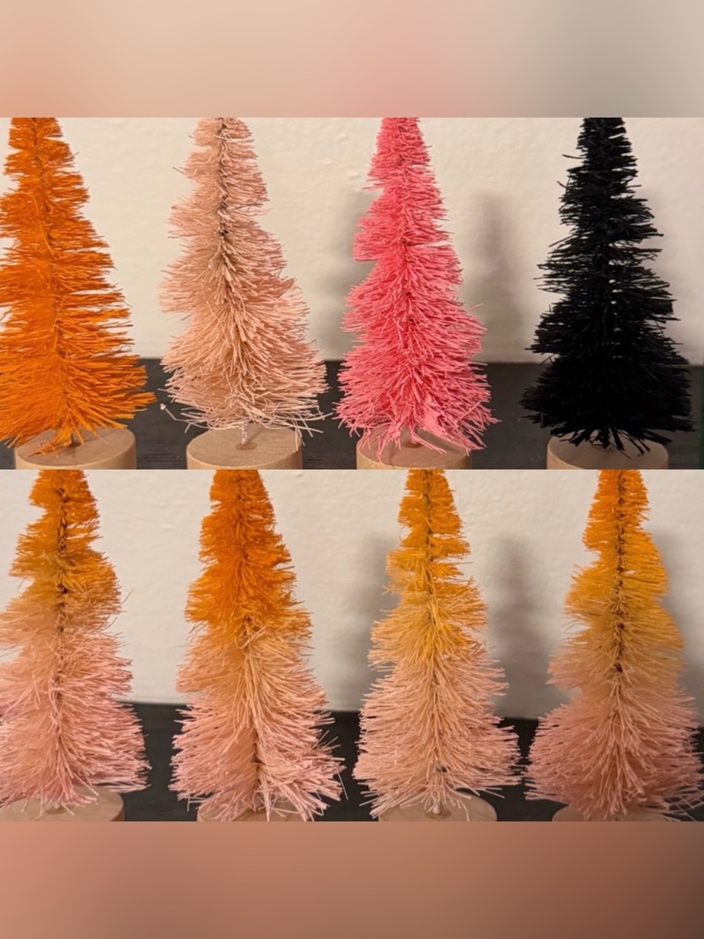 10 Mini Bottle Brush Trees- Fall Decor